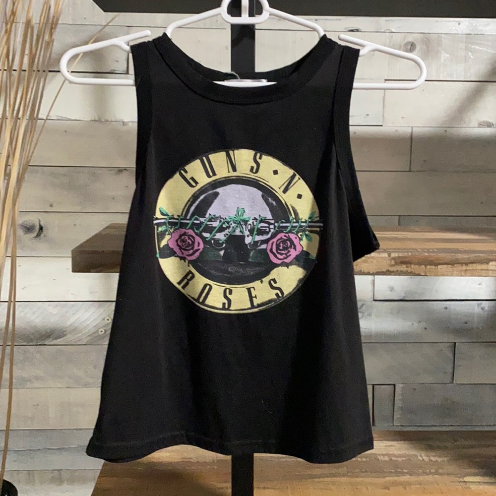 Black crop top Guns N’ Roses tank